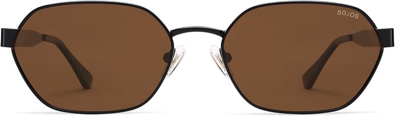 Sojos Trendy Polarized Hexagon Sunglasses for Women Men, UV400 Retro Rectangle Shades SJ1238 - Image 2